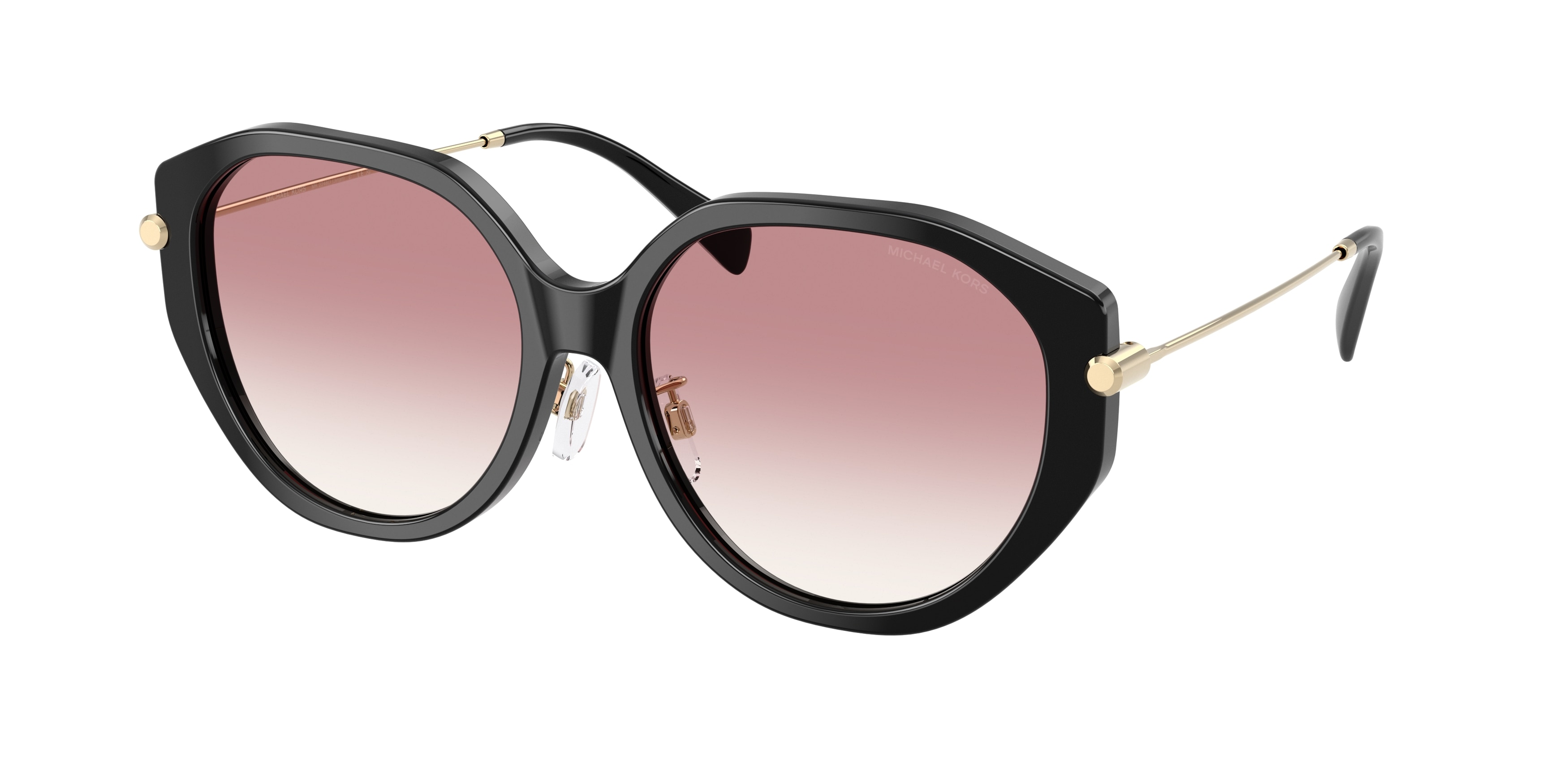 Michael Kors Damen MK2248D Jinan 30058D Sonnenbrillen Acetat Schwarz Rosa Geometrisch Normal Schattiert-image